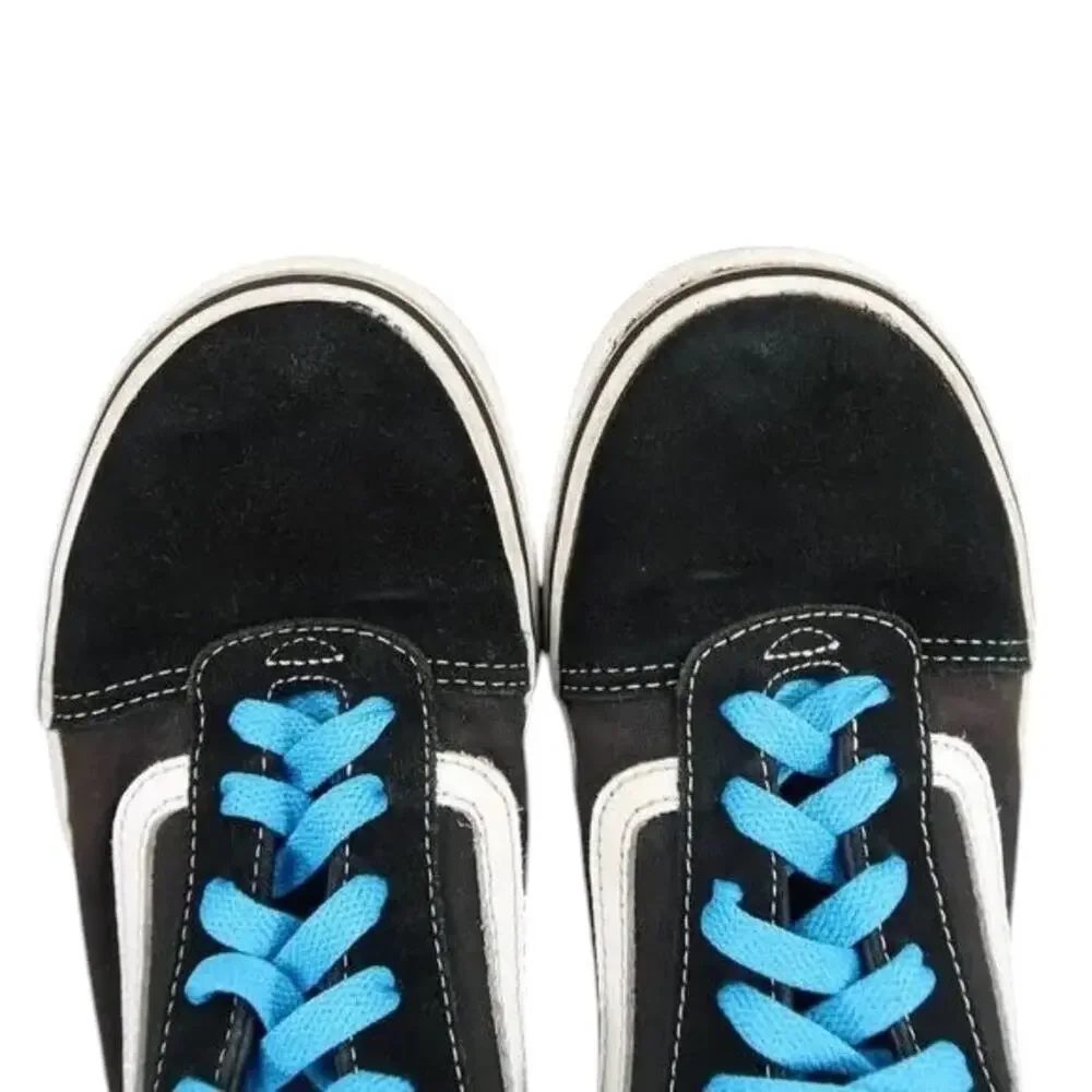 Vans Shoes Kids 5 Sneakers Old Skool Skate Casual Black Suede Canvas Trainer Low